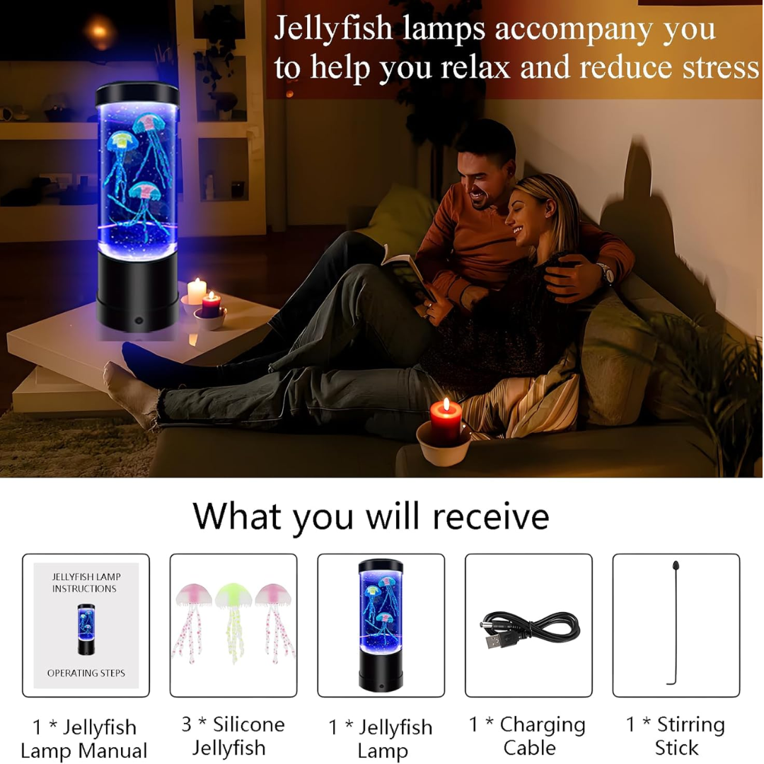 Multicolored Jellyfish Lamp